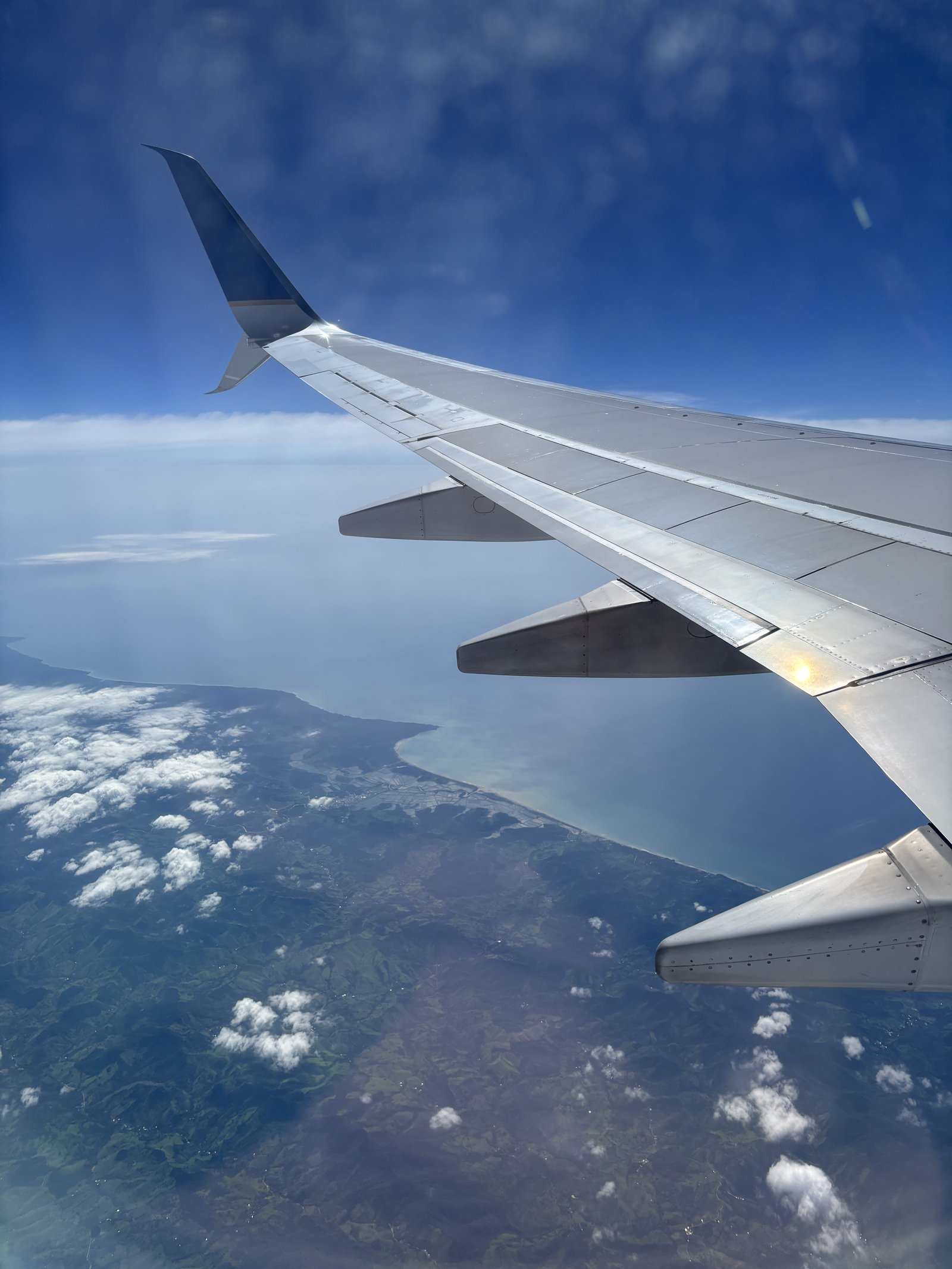 Blick aus dem Flugzeug
